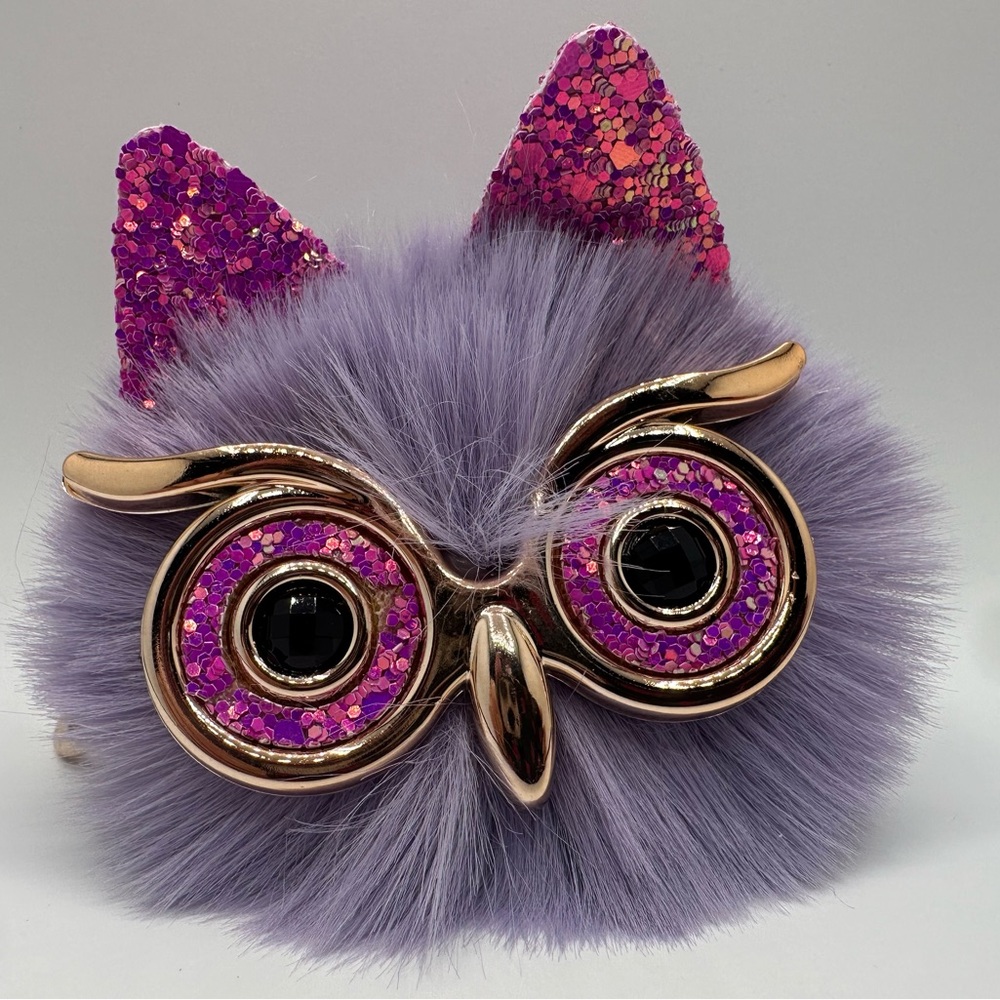 Plush Owl Fur Keychain bag charm